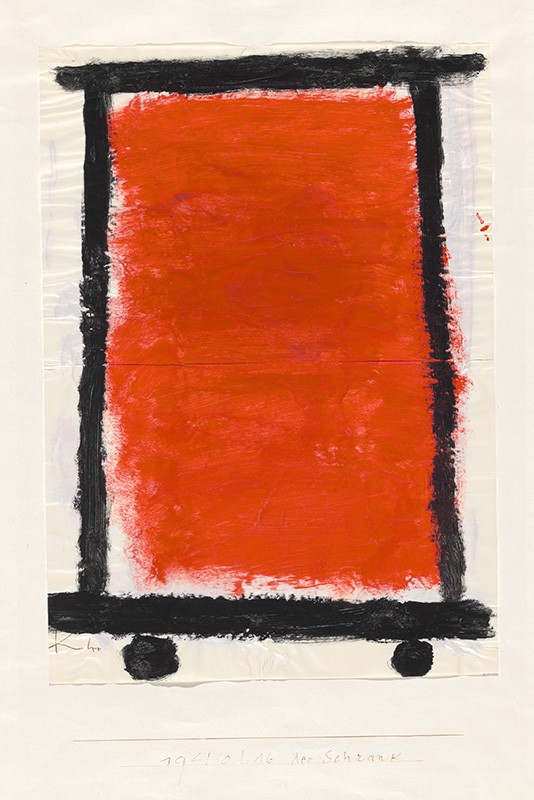 Paul Klee, Der Schrank, 1940, Kleisterfarbe auf Papier auf Karton, 41,5 x 29,5 cm, Zentrum Paul Klee, Bern, Schenkung Livia Klee, © Zentrum Paul Klee, Bern