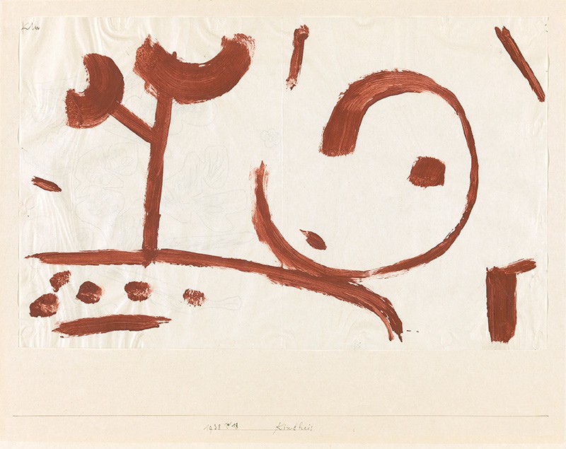 Paul Klee, Kindheit, 1938, Kleisterfarbe auf Papier auf Karton, 27 x 42,8 cm, Zentrum Paul Klee, Bern, © Zentrum Paul Klee, Bern
