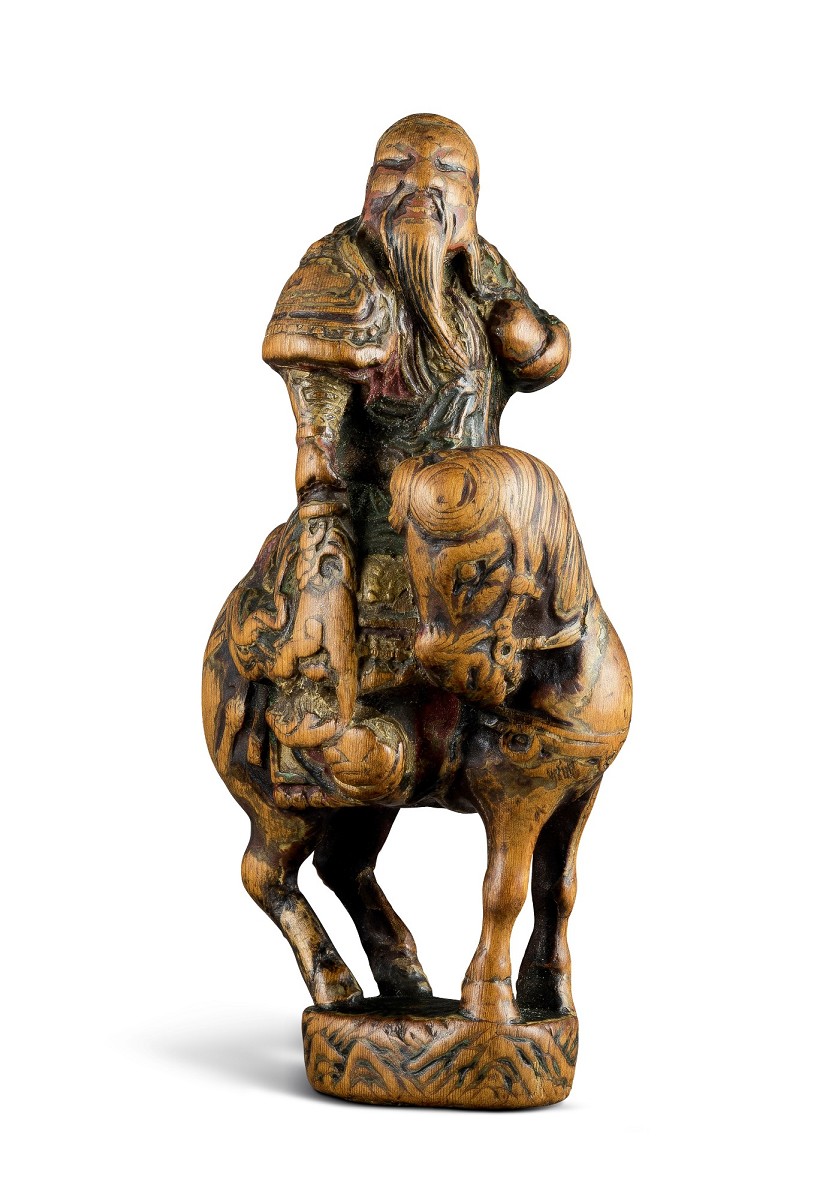 Der taoistische Kriegsgott Kwan’u. Netsuke, Künstler: Yoshimura Shuzan (zugeschrieben). Japan, 18. Jh. Foto: Jean Marie Colrat, St. Gratien