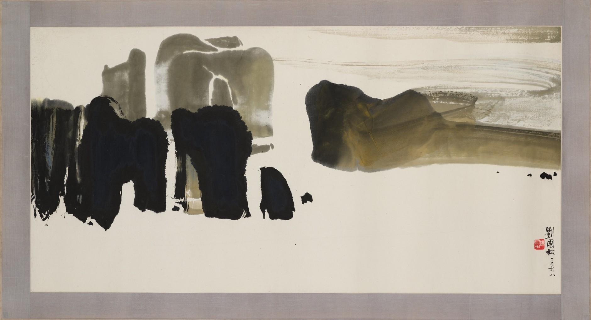 Liu Kuo-sung (*1932), <strong>Ein stiller Wintermorgen,</strong> Malerei, Tusche und Farbe auf Papier, Taiwan, 1968, A 75,1, © Rheinisches Bildarchiv Köln
